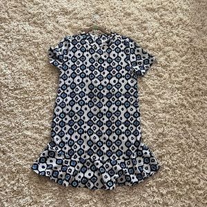 Mud pie blue printed drop waist dress